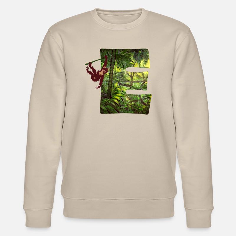 dschungel mit affe e - Stanley/Stella Unisex Bio-Sweatshirt CHANGER  - Beige