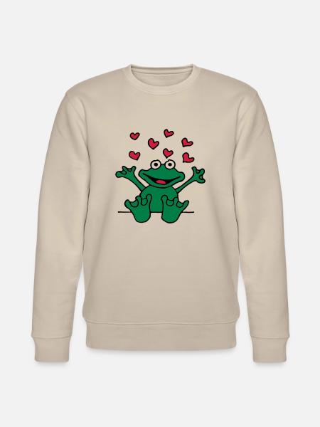 heart_frog_1220113c_a - Stanley/Stella Unisex Bio-Sweatshirt CHANGER - Beige