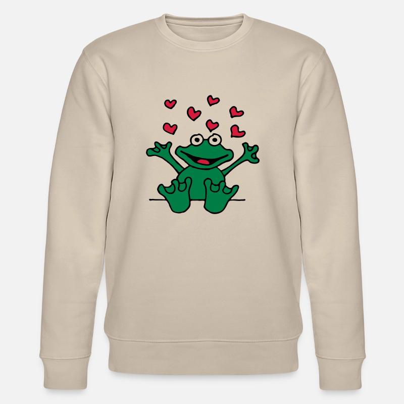 heart_frog_1220113c_a - Stanley/Stella Unisex Bio-Sweatshirt CHANGER - Beige