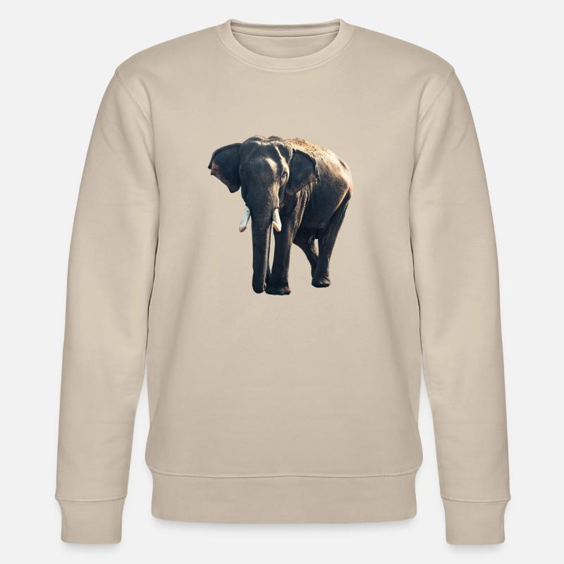 Elefant Tier - Stanley/Stella Unisex Bio-Sweatshirt CHANGER - Beige