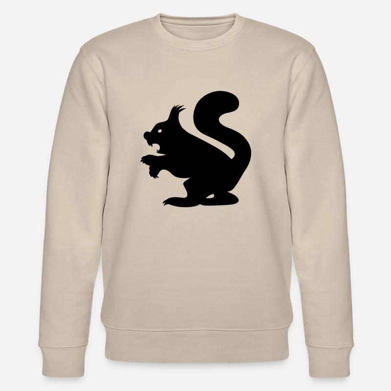 Killer Squirrel-Evil Squirrel - Stanley/Stella CHANGER Unisex Organic Sweatshirt - beige