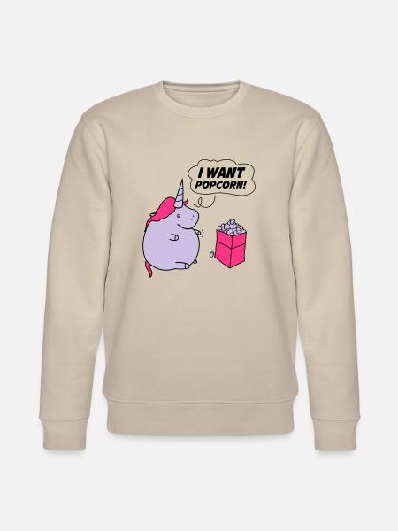 unicorn_want_popcorn_002 - Sweat bio CHANGER Stanley/Stella Unisexe - beige