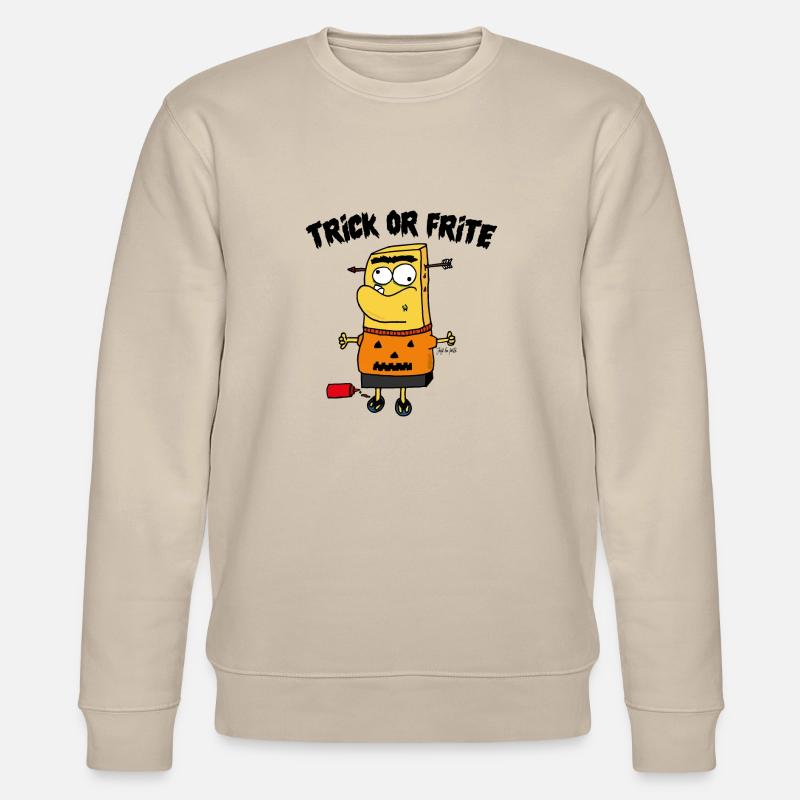 Trick oder frittiert! - Stanley/Stella Unisex Bio-Sweatshirt CHANGER  - Beige