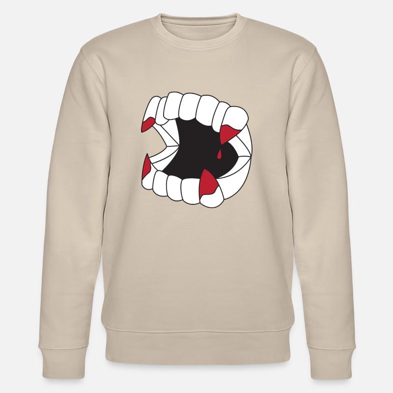 Vampir Zähne - Stanley/Stella Unisex Bio-Sweatshirt CHANGER - Beige
