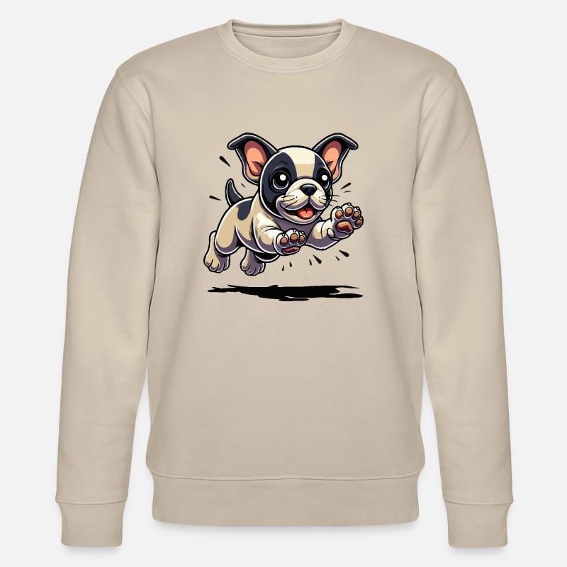 Sauts de chiot bouledogue français - Sweat bio CHANGER Stanley/Stella Unisexe - beige