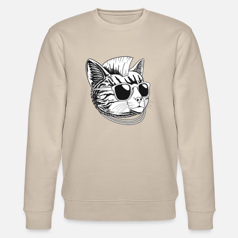 Punk Cat - Stanley/Stella Unisex Bio-Sweatshirt CHANGER  - Beige