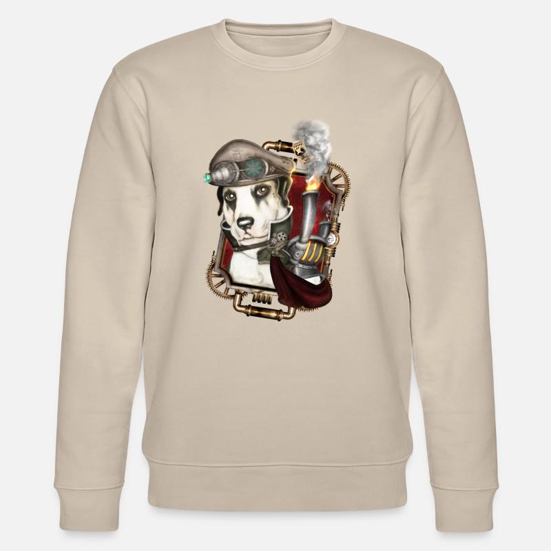 Steampunk Hund # 1 - Stanley/Stella Unisex Bio-Sweatshirt CHANGER  - Beige