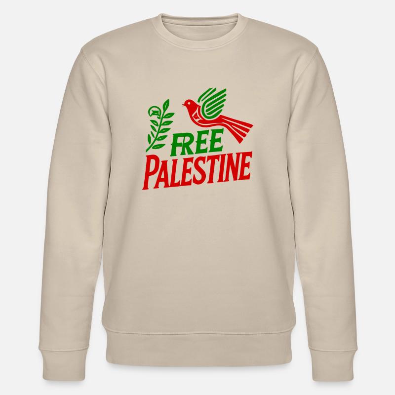 Free palestine - Sweat bio CHANGER Stanley/Stella Unisexe - beige