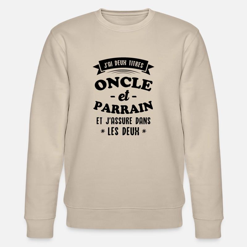Onkel und Pate - Stanley/Stella Unisex Bio-Sweatshirt CHANGER  - Beige