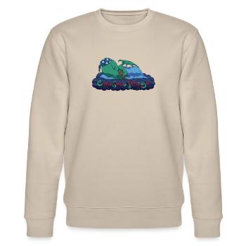 Cthulhu Fthagn - Stanley/Stella Unisex Bio-Sweatshirt CHANGER  - Beige - Vorne - Nik (191cm) & Marisol (170cm)