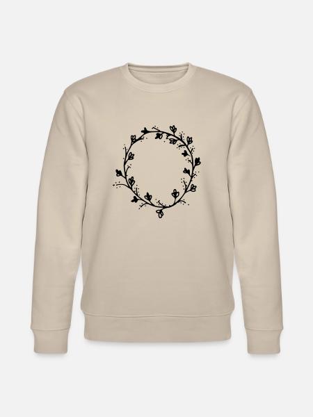 Blüten,blattkranz, - Stanley/Stella Unisex Bio-Sweatshirt CHANGER  - Beige