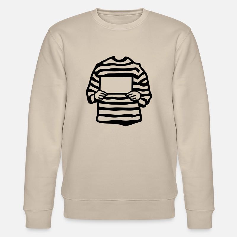 prisoner prisoner pancarte3 empty empty - Stanley/Stella CHANGER Unisex Organic Sweatshirt - beige