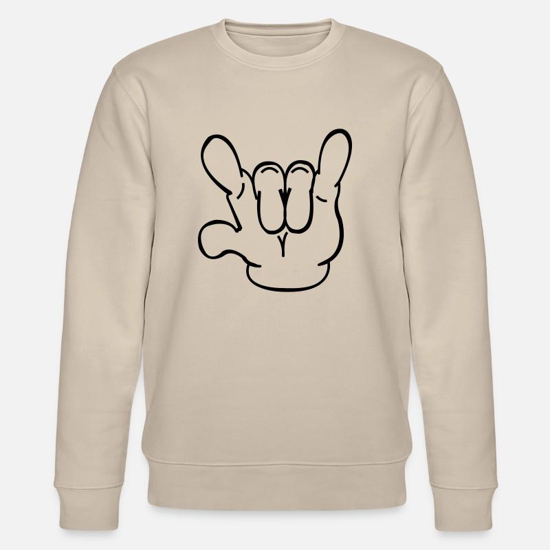 devil_hand - Stanley/Stella CHANGER Unisex Organic Sweatshirt - beige