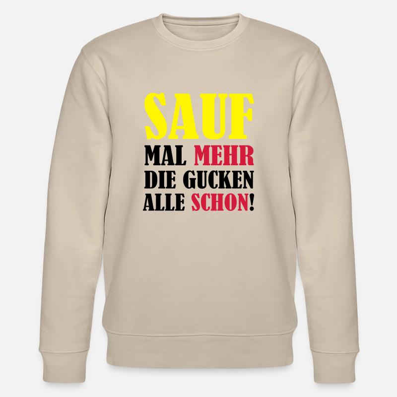 sauf_mal_mehr_02 - Stanley/Stella Unisex Bio-Sweatshirt CHANGER  - Beige
