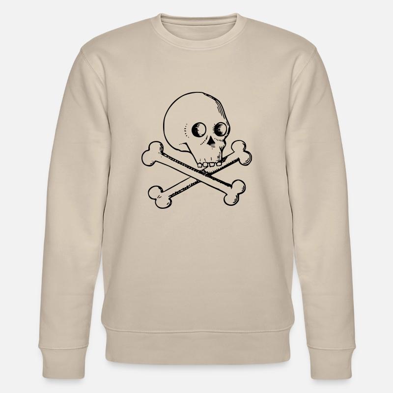 Crâne et os - Sweat bio CHANGER Stanley/Stella Unisexe - beige