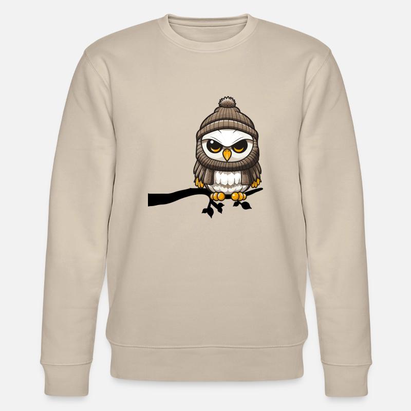 winter eule ast - Stanley/Stella Unisex Bio-Sweatshirt CHANGER  - Beige