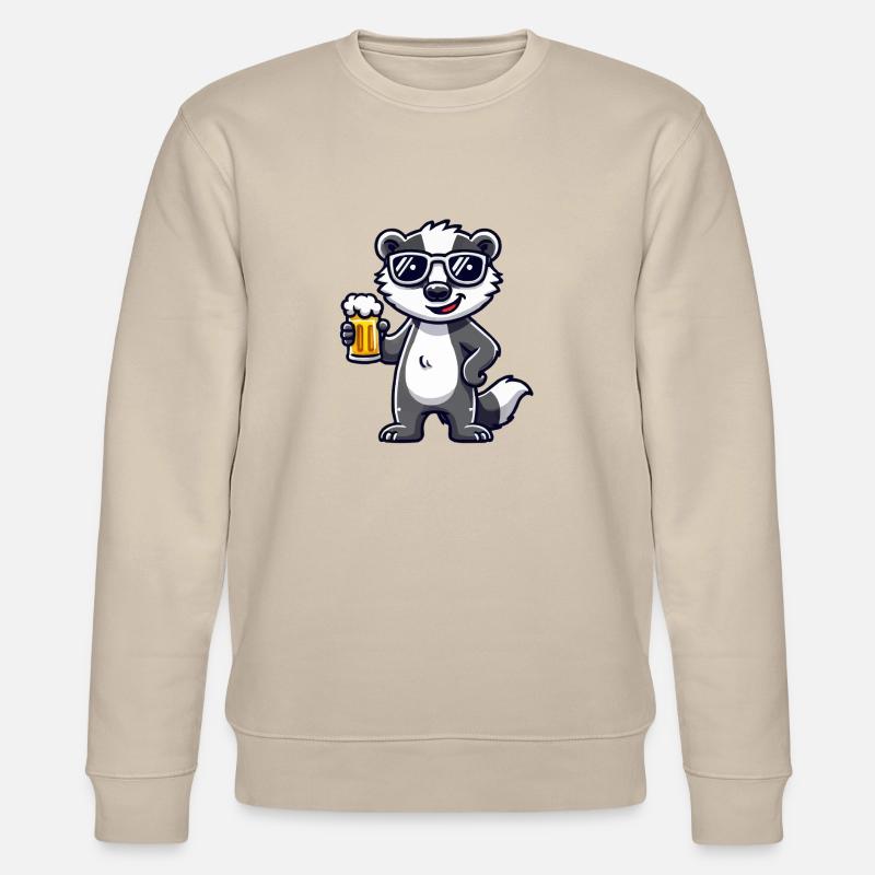 dachs bier - Stanley/Stella Unisex Bio-Sweatshirt CHANGER  - Beige