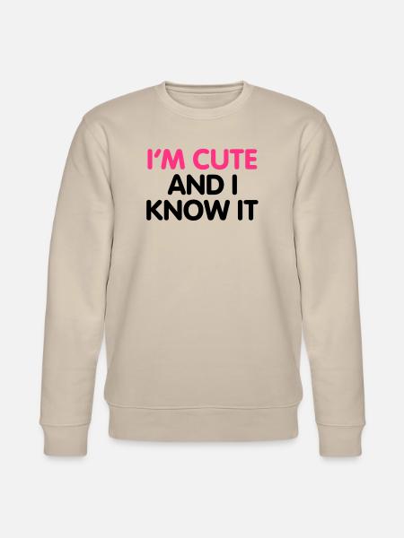I'm cute and i know it - Stanley/Stella CHANGER Unisex Organic Sweatshirt - beige