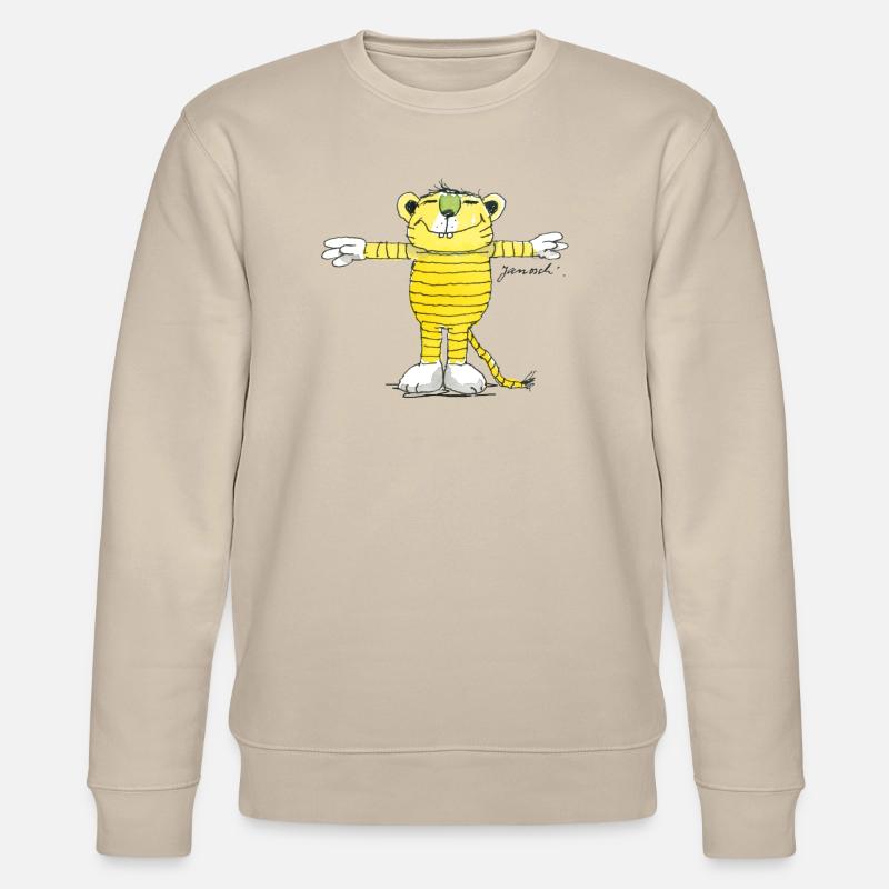 Janosch Tiger Pose - Stanley/Stella Unisex Bio-Sweatshirt CHANGER  - Beige