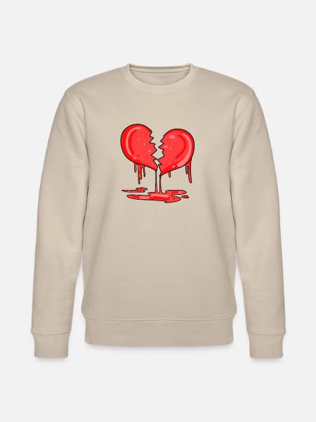 Broken heart - Stanley/Stella CHANGER Unisex Organic Sweatshirt - beige