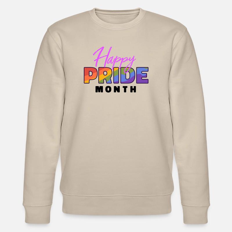 Happy Pride Month - Stanley/Stella Unisex Bio-Sweatshirt CHANGER  - Beige