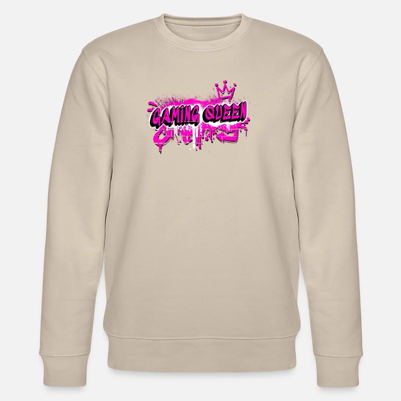 Gaming Queen Graffiti Design - Stanley/Stella CHANGER Unisex Organic Sweatshirt - beige