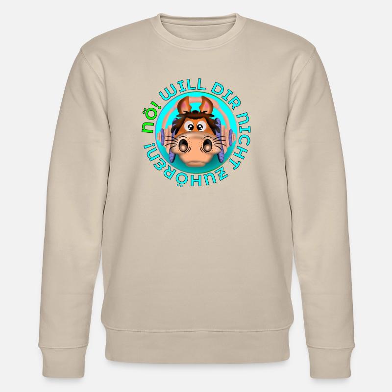 NÖ ZUHÖREN - Stanley/Stella Unisex Bio-Sweatshirt CHANGER  - Beige