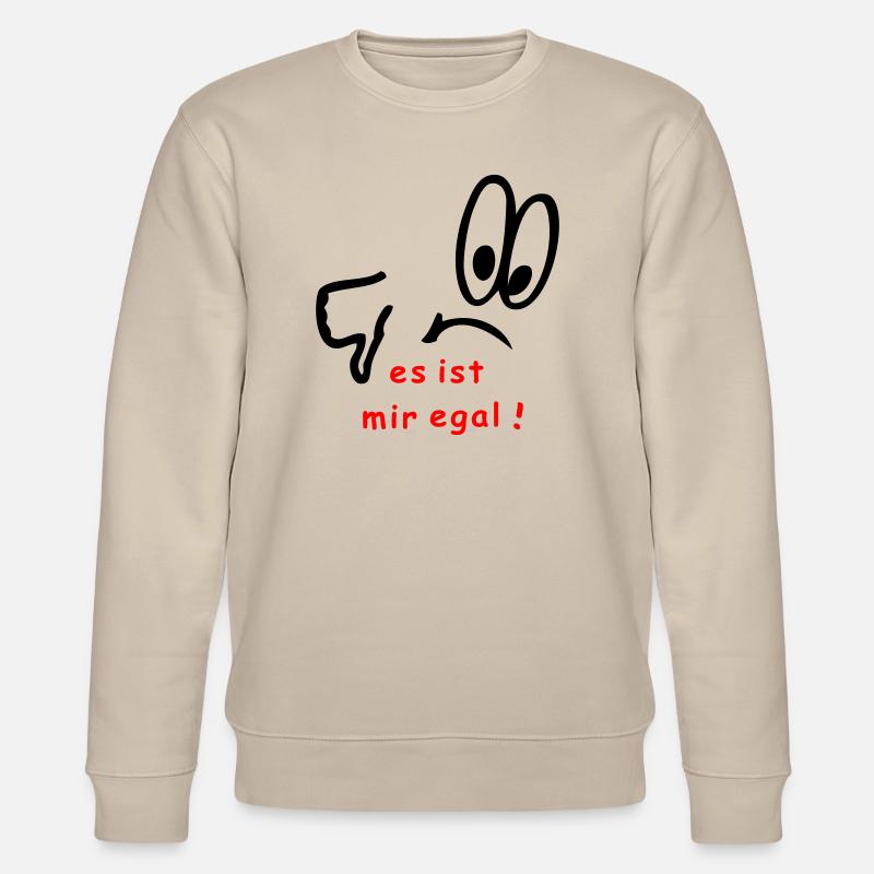 es ist mir egal, comic - Stanley/Stella Unisex Bio-Sweatshirt CHANGER  - Beige