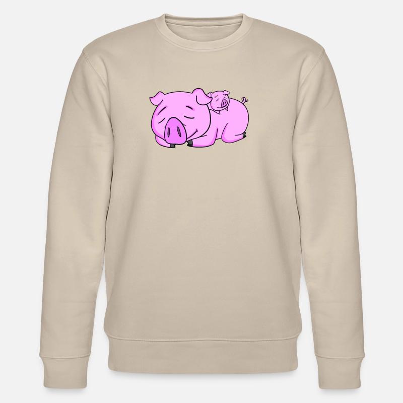Cochon avec bébé cochon - Sweat bio CHANGER Stanley/Stella Unisexe - beige