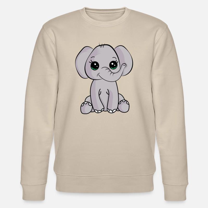 Baby-Elefant - Stanley/Stella Unisex Bio-Sweatshirt CHANGER  - Beige