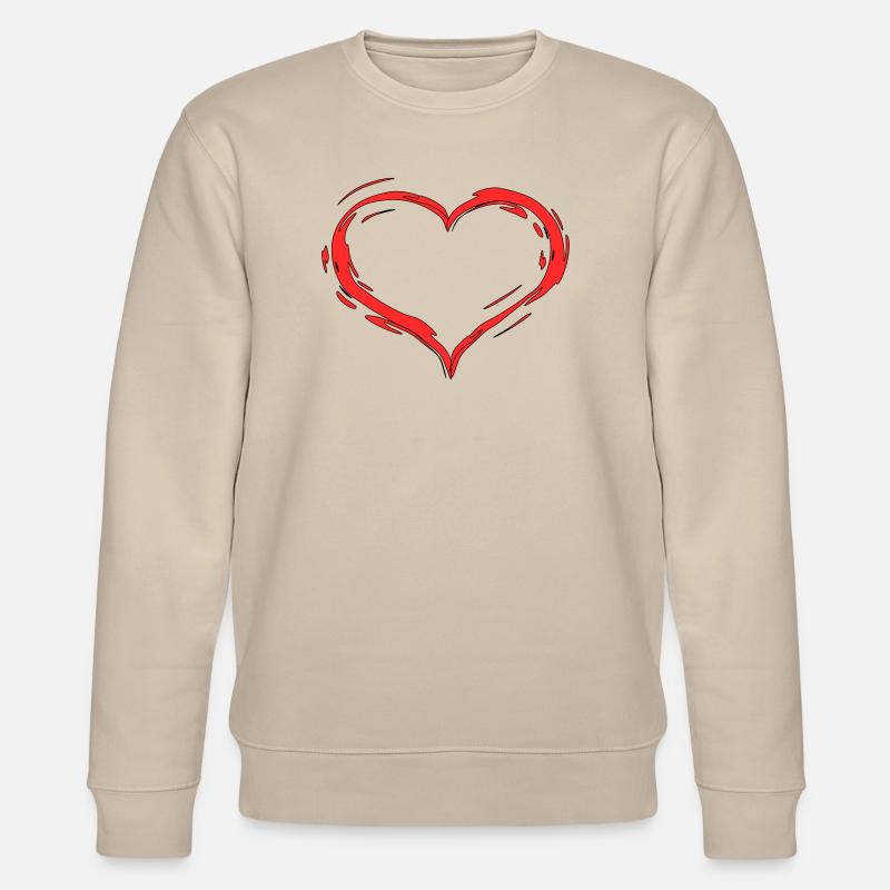 Herz - Stanley/Stella Unisex Bio-Sweatshirt CHANGER  - Beige