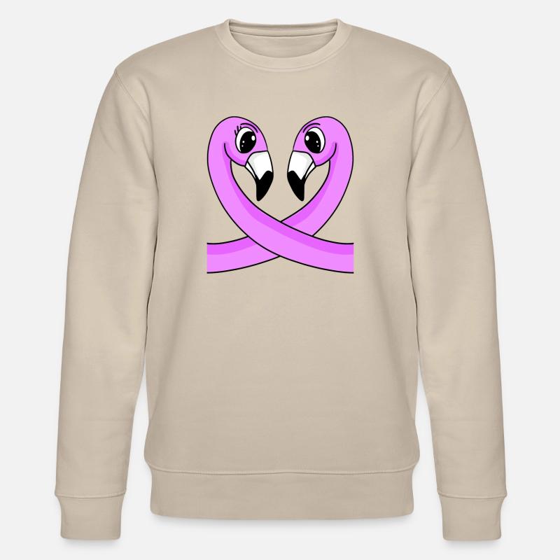 Flamingos Flamingo Liebe - Stanley/Stella Unisex Bio-Sweatshirt CHANGER  - Beige