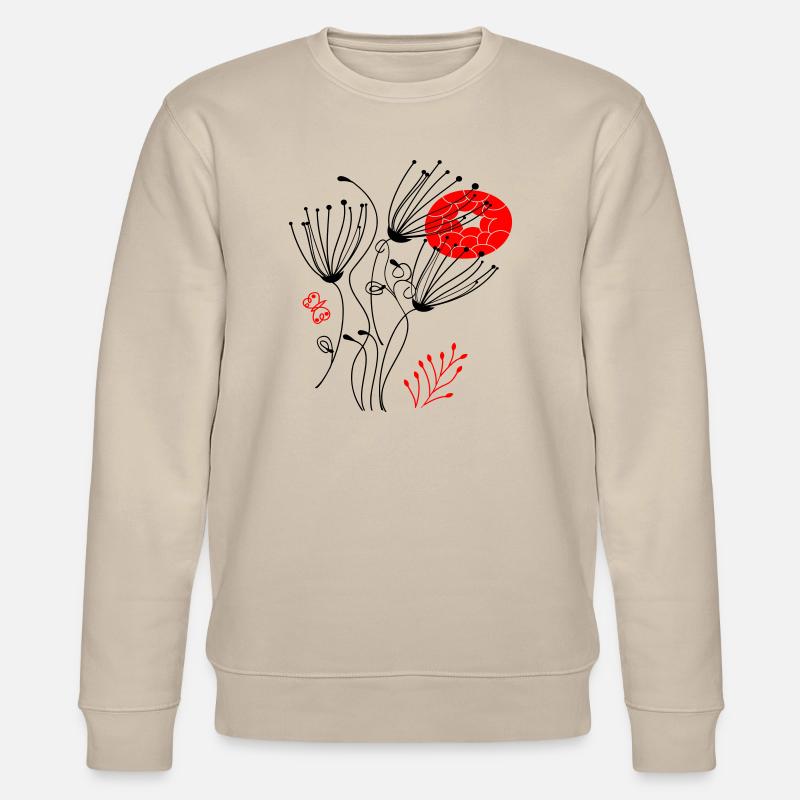 fleurs délicates en filigrane, Fleurs - Sweat bio CHANGER Stanley/Stella Unisexe - beige
