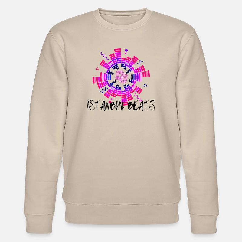 Disco Neon DJ Kreisdesign - Stanley/Stella Unisex Bio-Sweatshirt CHANGER  - Beige