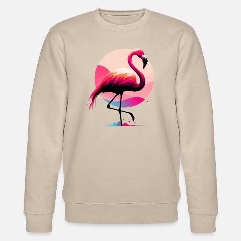 Flamingo - Stanley/Stella Unisex Bio-Sweatshirt CHANGER  - Beige