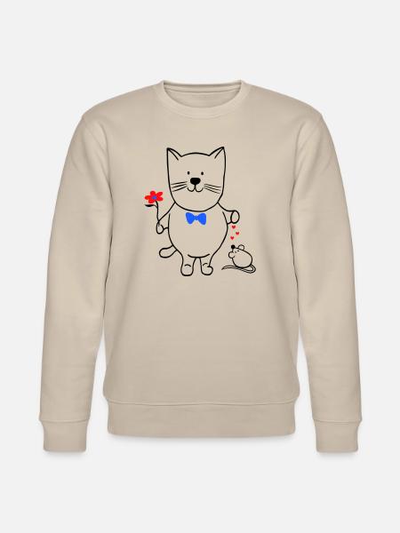 Cat and Mouse - Stanley/Stella CHANGER Unisex Organic Sweatshirt - beige