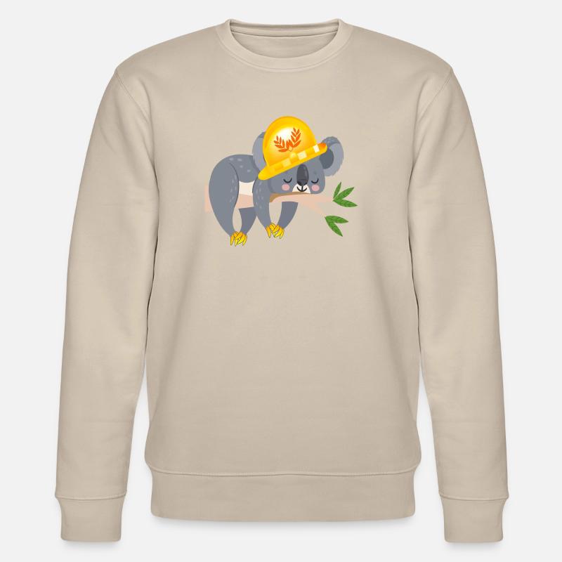 HANDWERKER KOALA BÄR - Stanley/Stella Unisex Bio-Sweatshirt CHANGER  - Beige