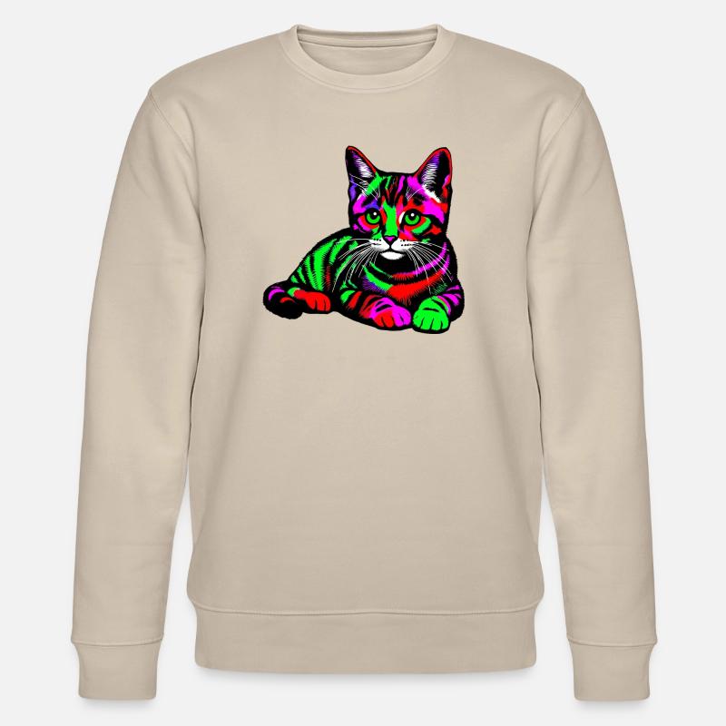 Katze - Stanley/Stella Unisex Bio-Sweatshirt CHANGER  - Beige