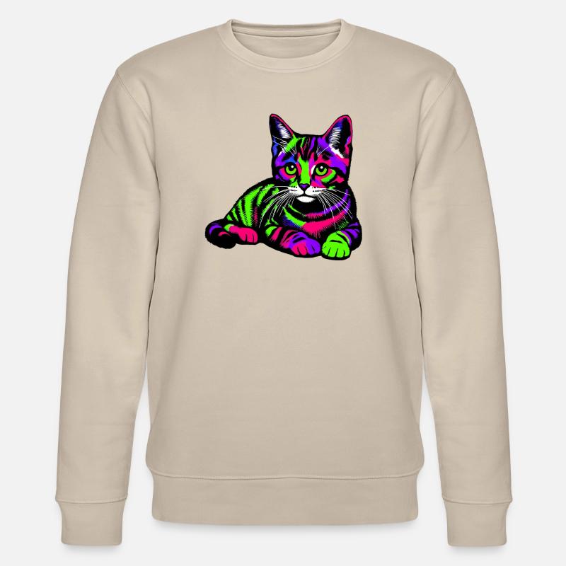 Katze - Stanley/Stella Unisex Bio-Sweatshirt CHANGER  - Beige