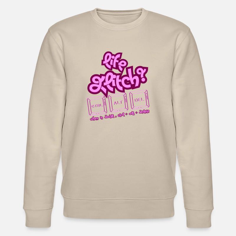 Life Glitch Keyboard - Stanley/Stella Unisex Bio-Sweatshirt CHANGER  - Beige