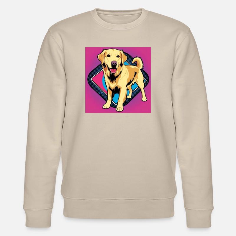 Comic Dog - Golden Retriever - Stanley/Stella Unisex Bio-Sweatshirt CHANGER  - Beige