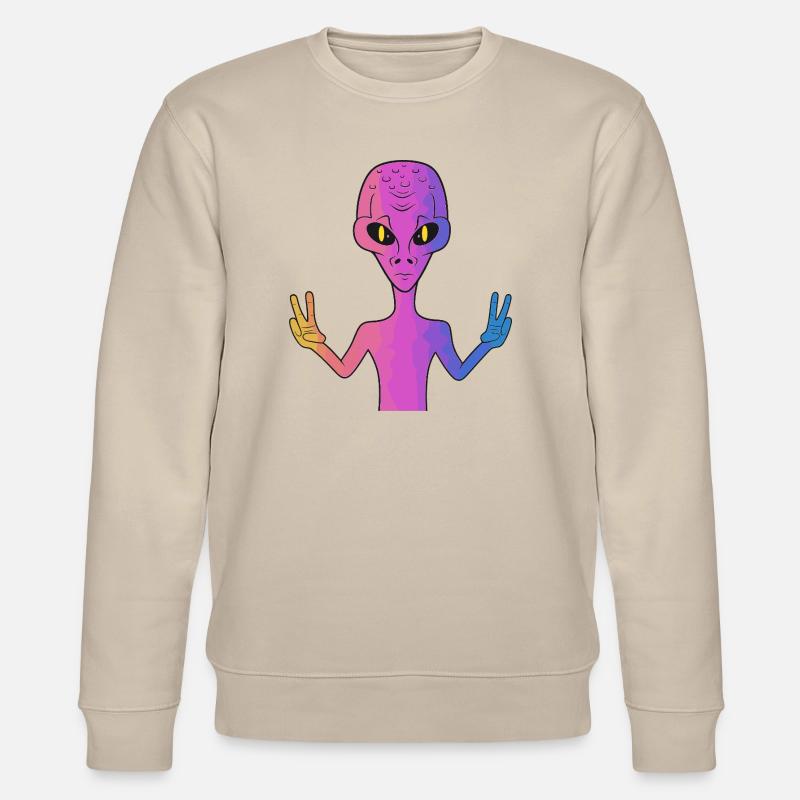 Peace Alien - Stanley/Stella Unisex Bio-Sweatshirt CHANGER  - Beige