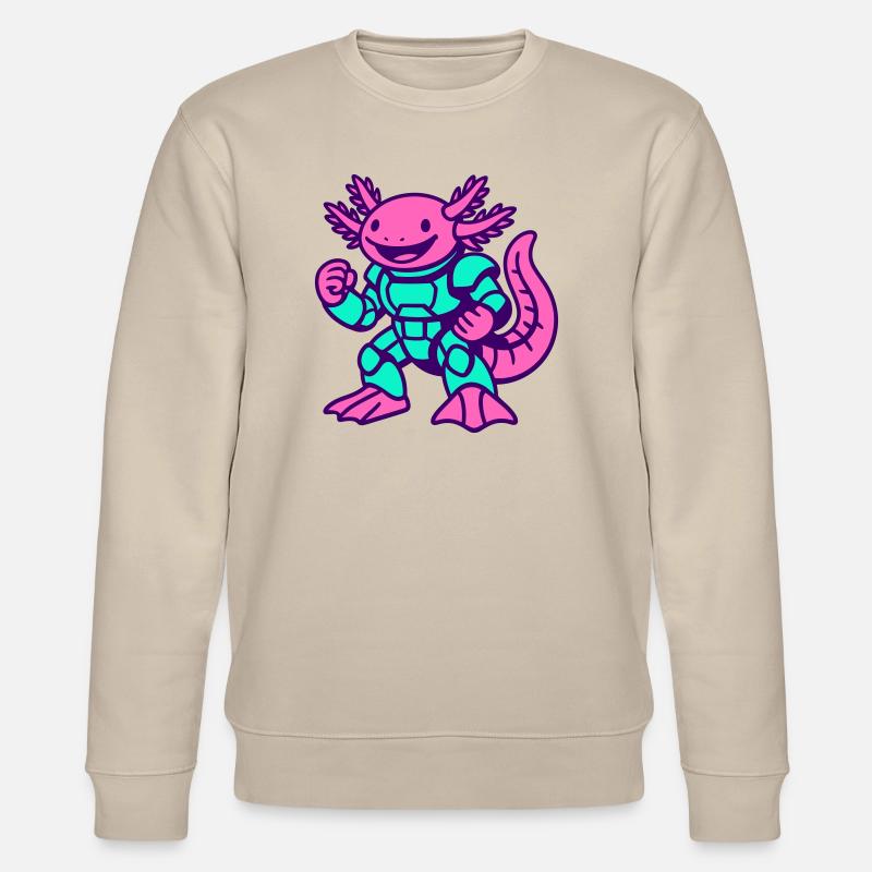 Axolotl Hero - Stanley/Stella Unisex Bio-Sweatshirt CHANGER  - Beige