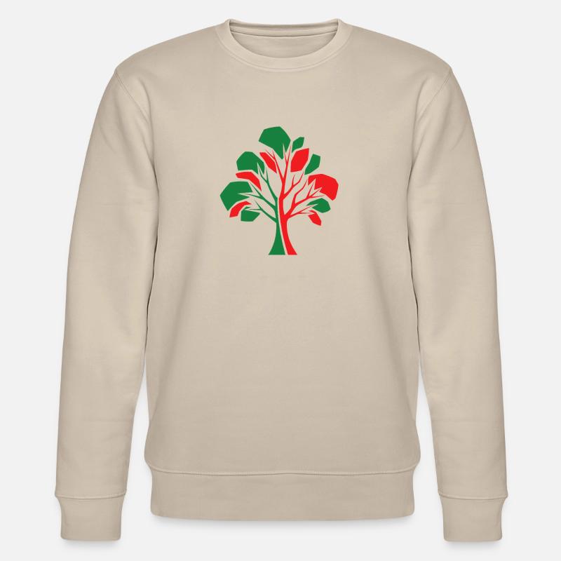 Abstrakter Baum – Herbstverbindung - Stanley/Stella Unisex Bio-Sweatshirt CHANGER  - Beige