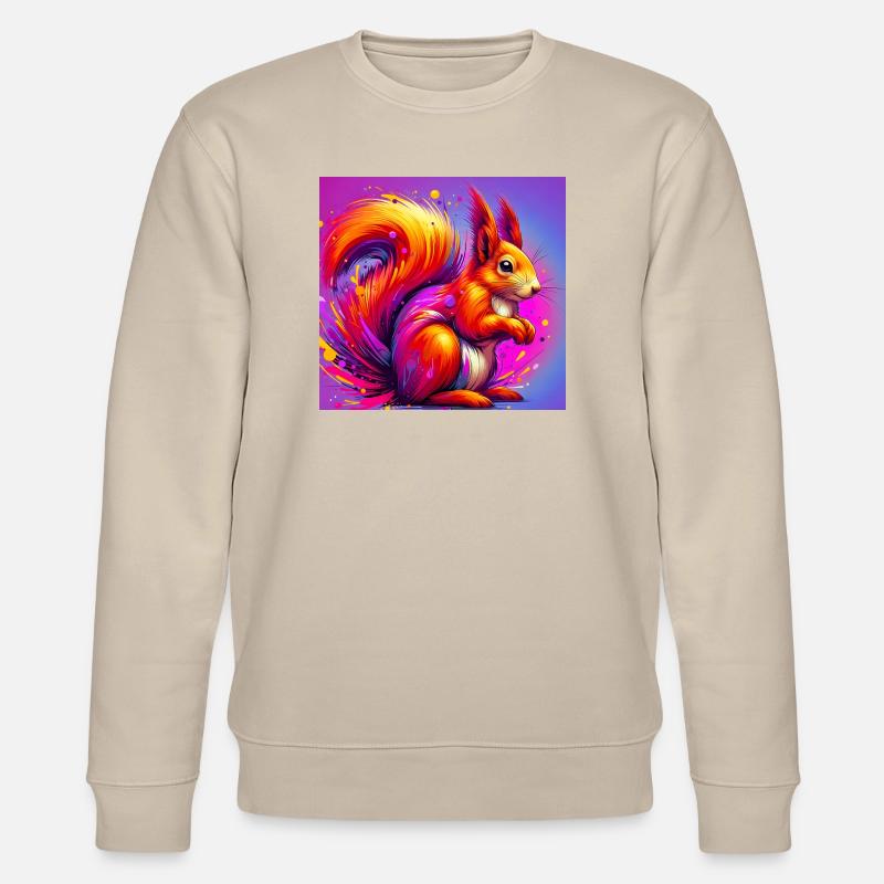 Eichhörnchen - Stanley/Stella Unisex Bio-Sweatshirt CHANGER  - Beige