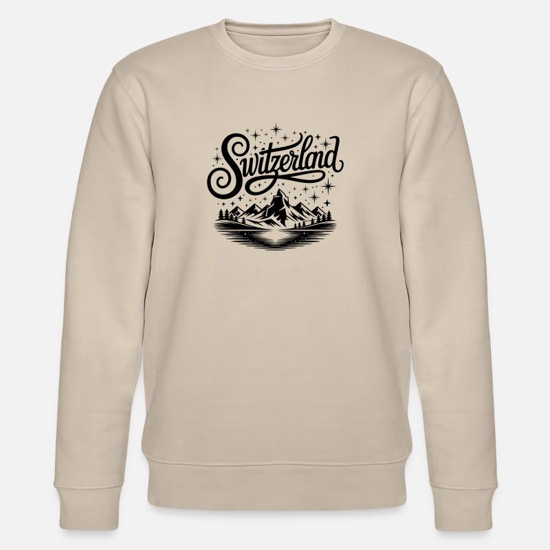 Schweiz - Souvenir Design - Stanley/Stella Unisex Bio-Sweatshirt CHANGER  - Beige