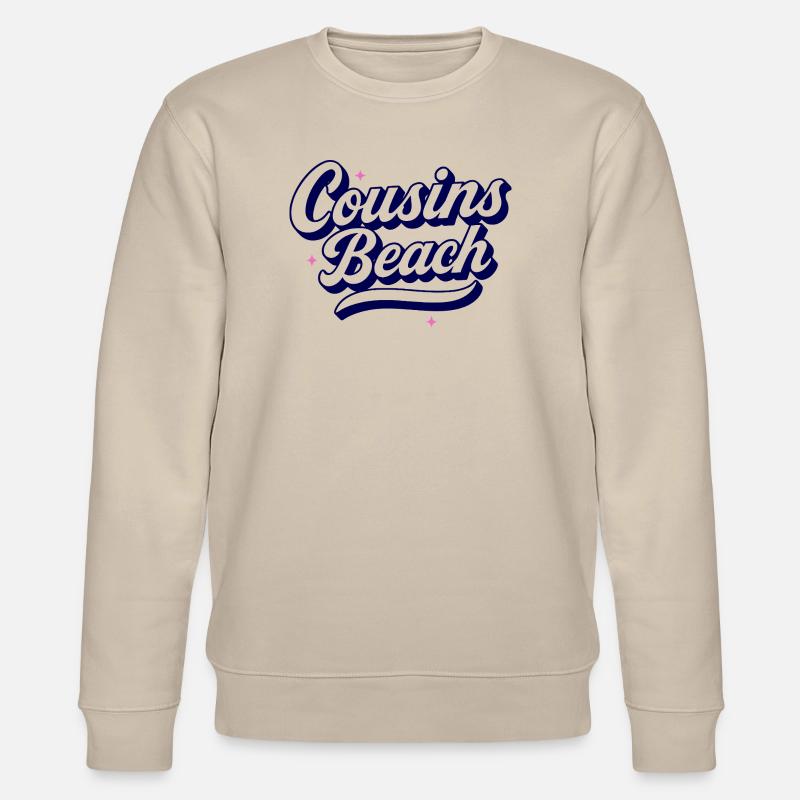 Cousins Beach - Conception de script rétro - Sweat bio CHANGER Stanley/Stella Unisexe - beige