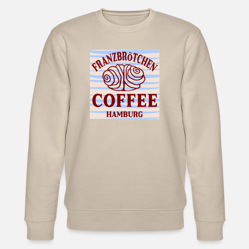 FRANZBRÖTCHEN HAMBURG KAFFEE - Stanley/Stella Unisex Bio-Sweatshirt CHANGER  - Beige