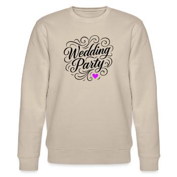 Hochzeit Party Hochzeitsfeier - Stanley/Stella Unisex Bio-Sweatshirt CHANGER  - Beige - Vorne - Nik (191cm) & Marisol (170cm)