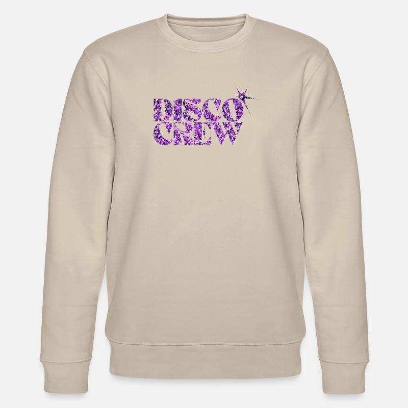 Disco Crew Purple Glitter Logo - Sweat bio CHANGER Stanley/Stella Unisexe - beige